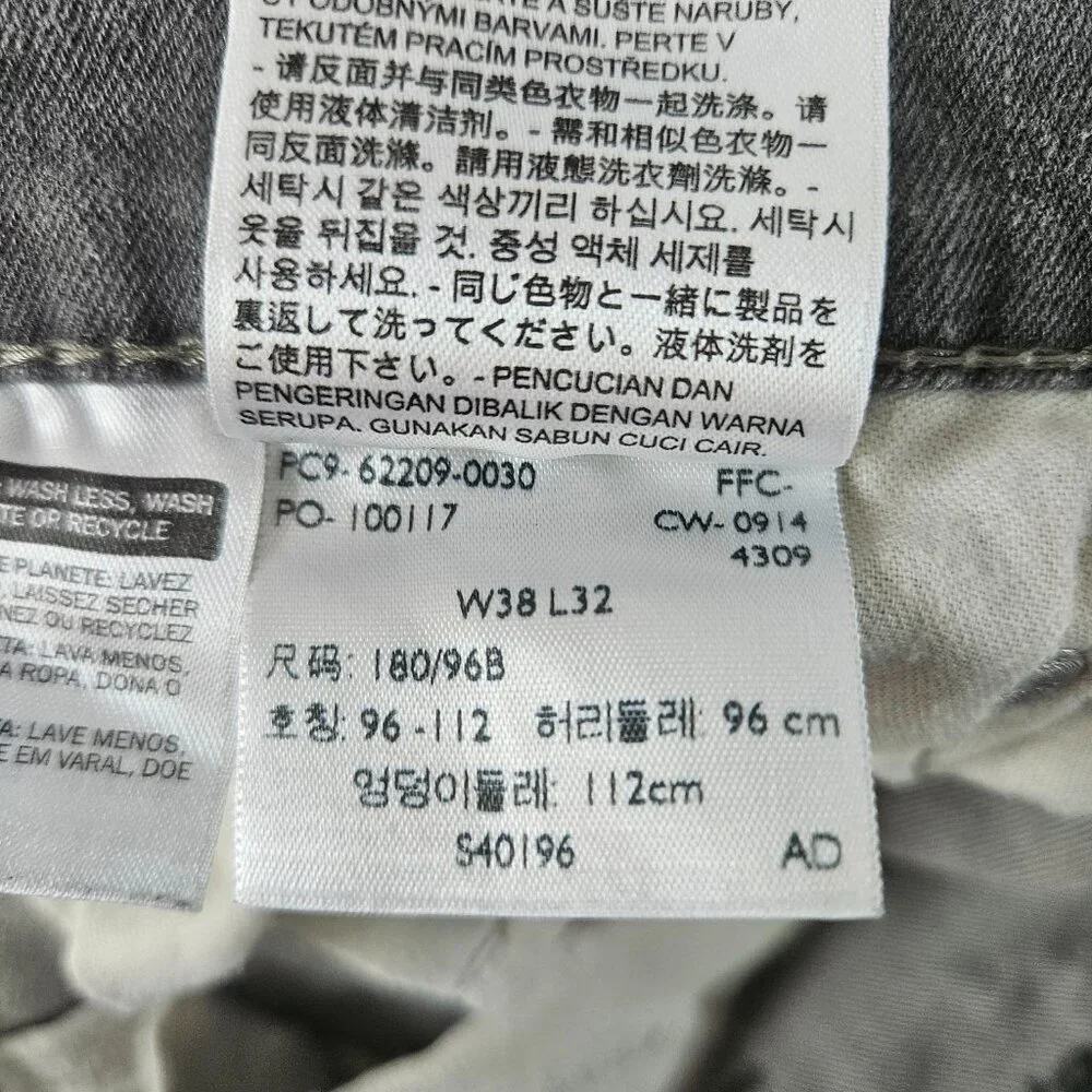 Levi's Men's Jeans Size W38 X L32 Gray Straight Leg WPL 423 CA00342 - Picture 9 of 12